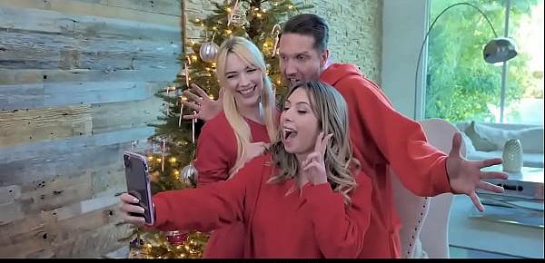 trendsCute Adopted Daughter Joins Her Foster Parents For Christmas Fuck